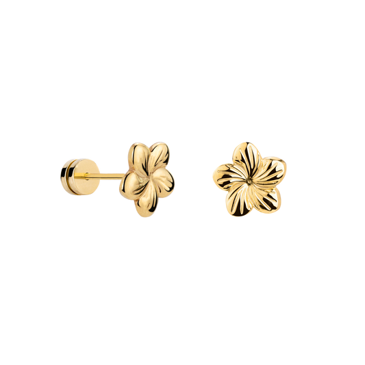 Floral Glow Studs Gold