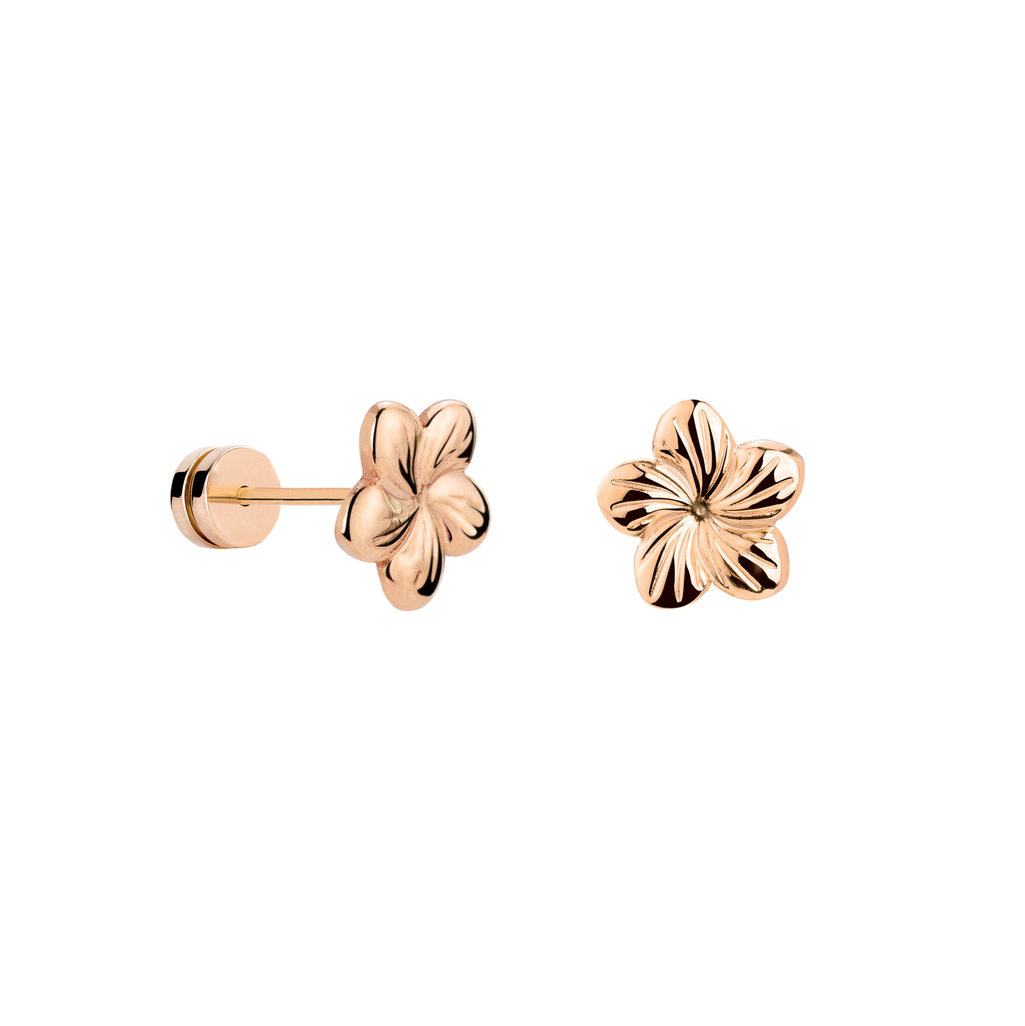 Floral Glow Studs Rose Gold