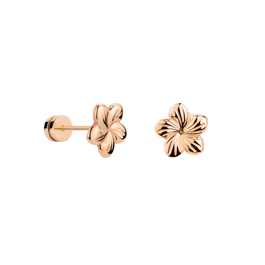 Floral Glow Studs Rose Gold