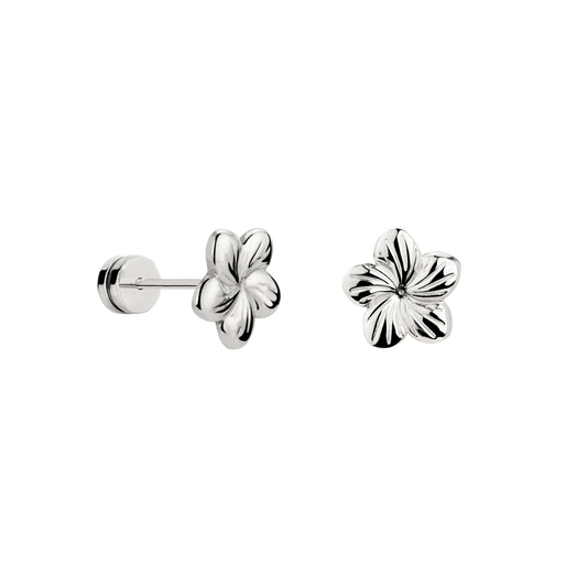 Floral Glow Studs Silver