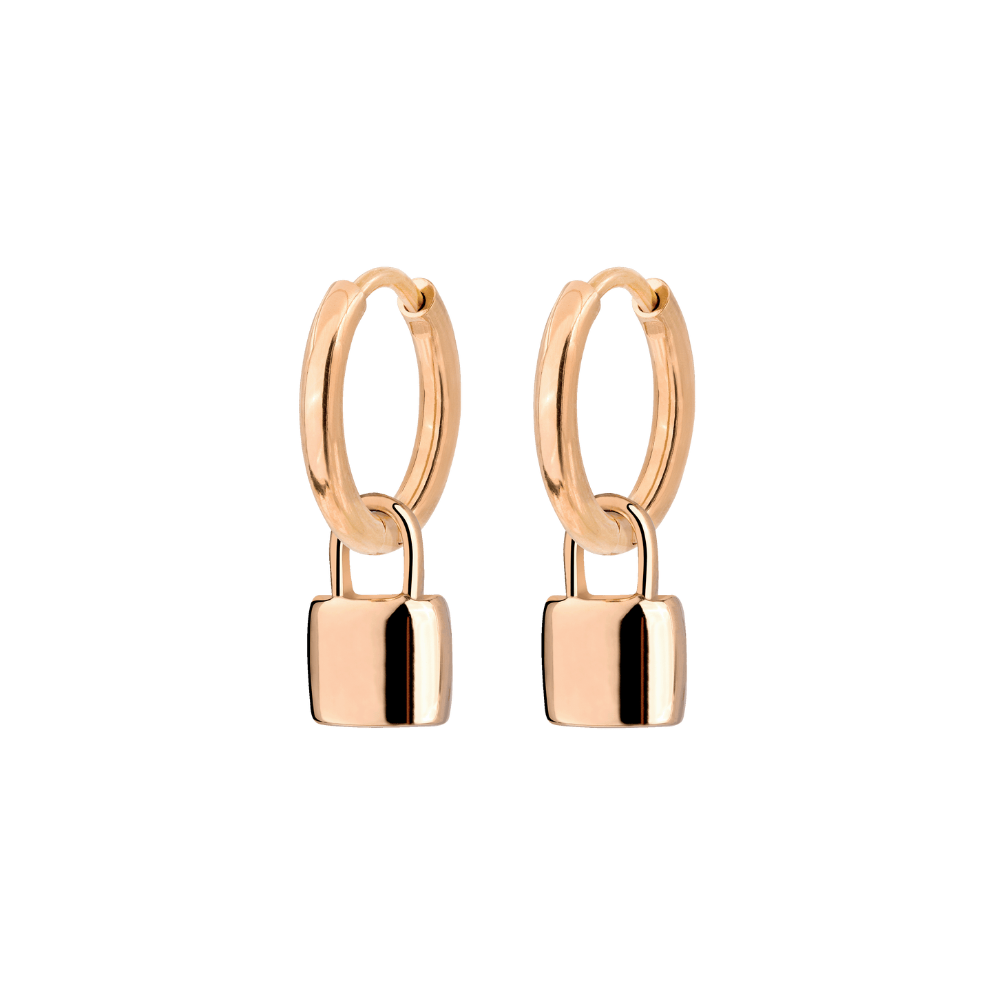 Lock in Hoop Set Small Rose Gold