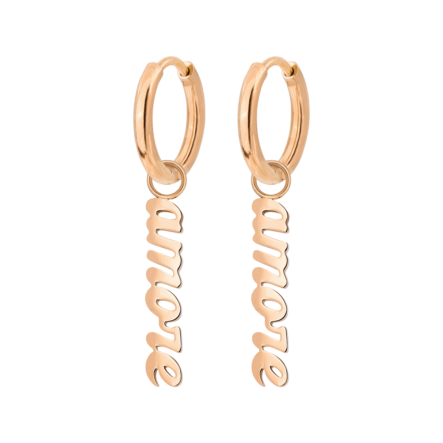 Amore puro Hoop Set Small Rose Gold