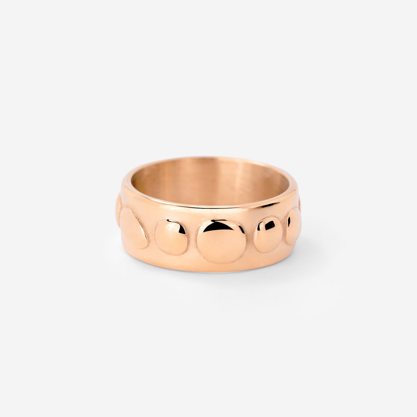 Boho Beads Ring Rose Gold