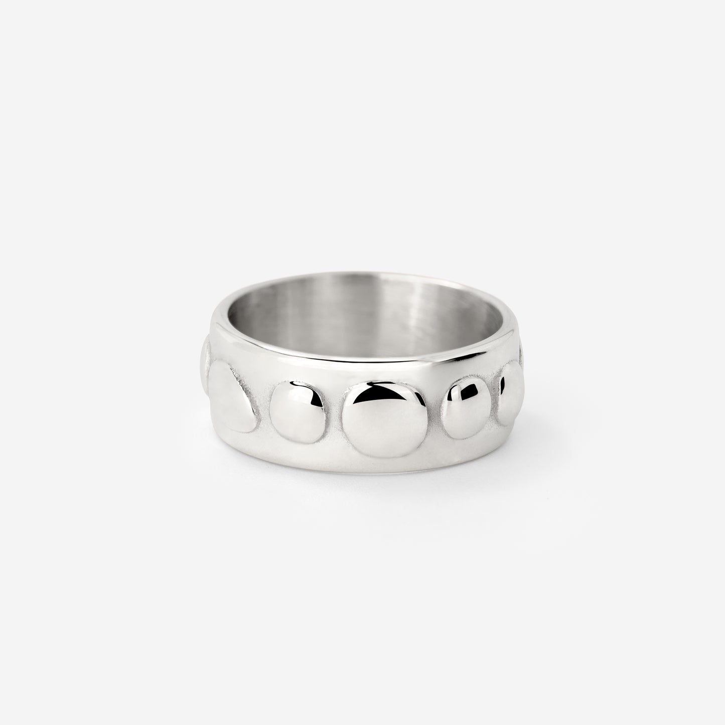 Boho Beads Ring Silver