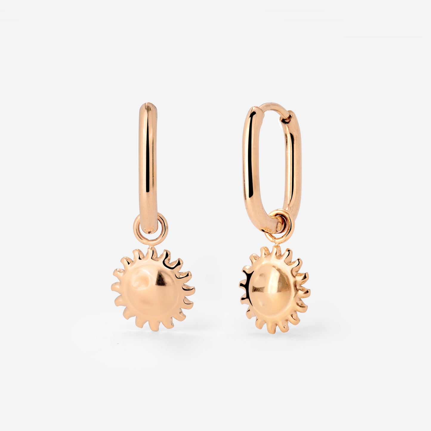 Solaris Oval Hoop Set Baby Rose Gold
