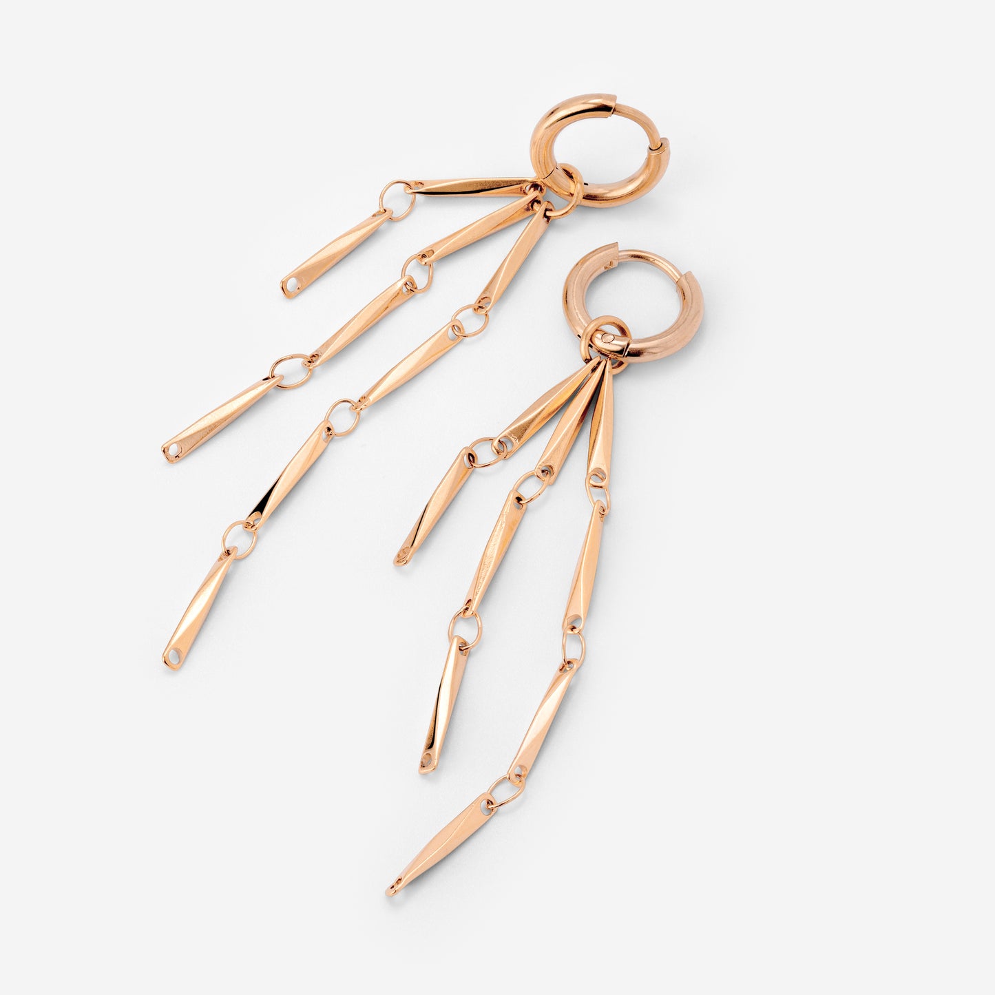 Wind Chime Hoop Set Baby Rose Gold