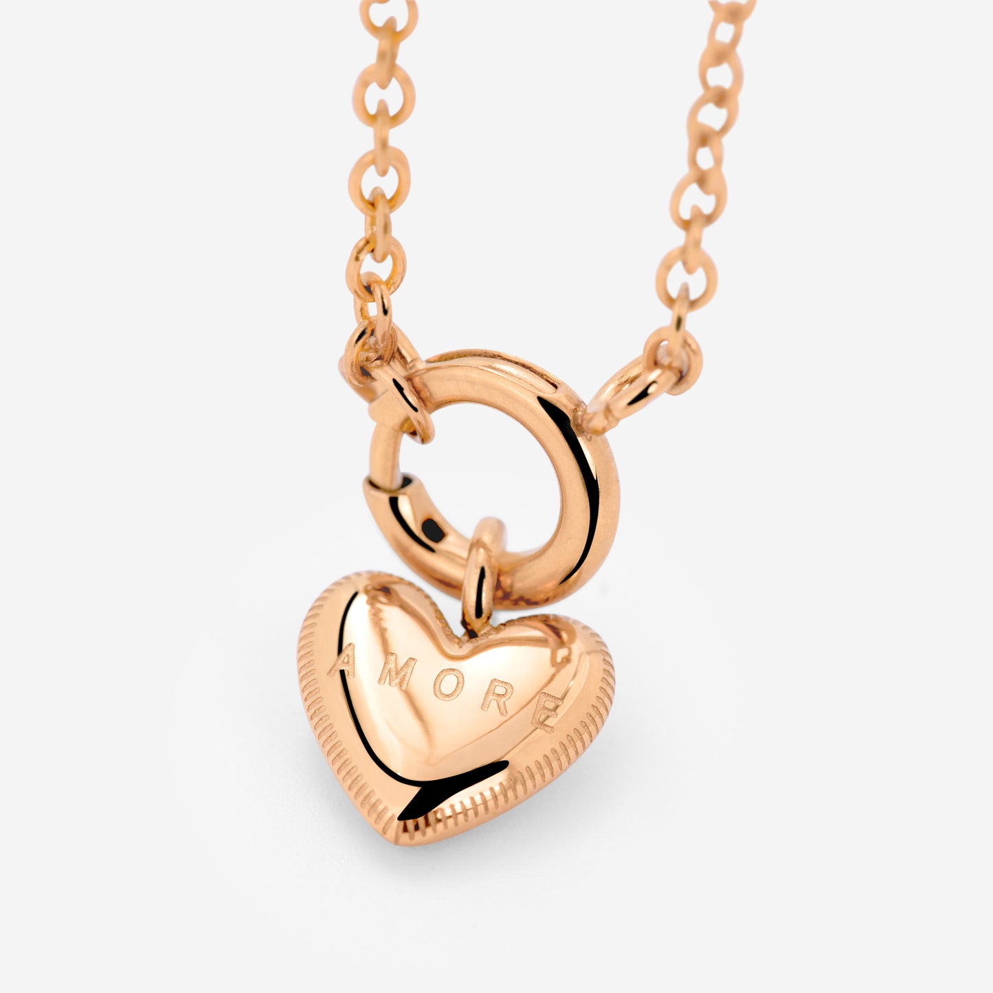 Amore Mio Classic Chain Necklace Set Rose Gold