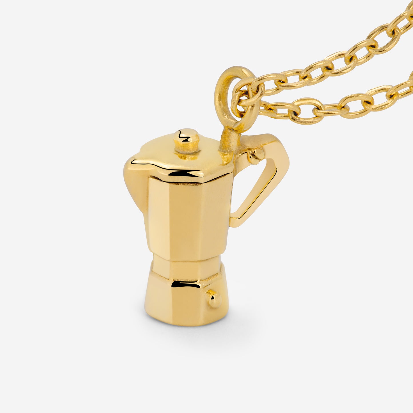 Coffee Lover Necklace Gold