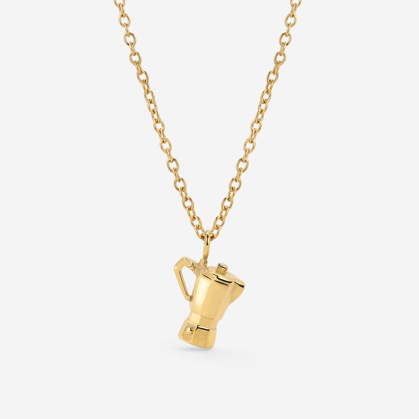 Coffee Lover Necklace Gold