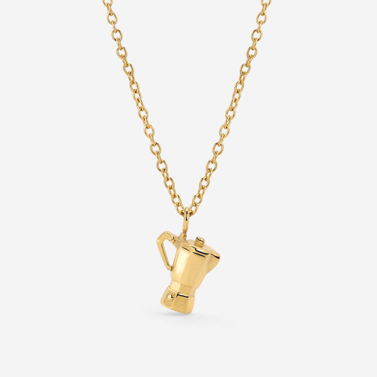 Coffee Lover Necklace Gold