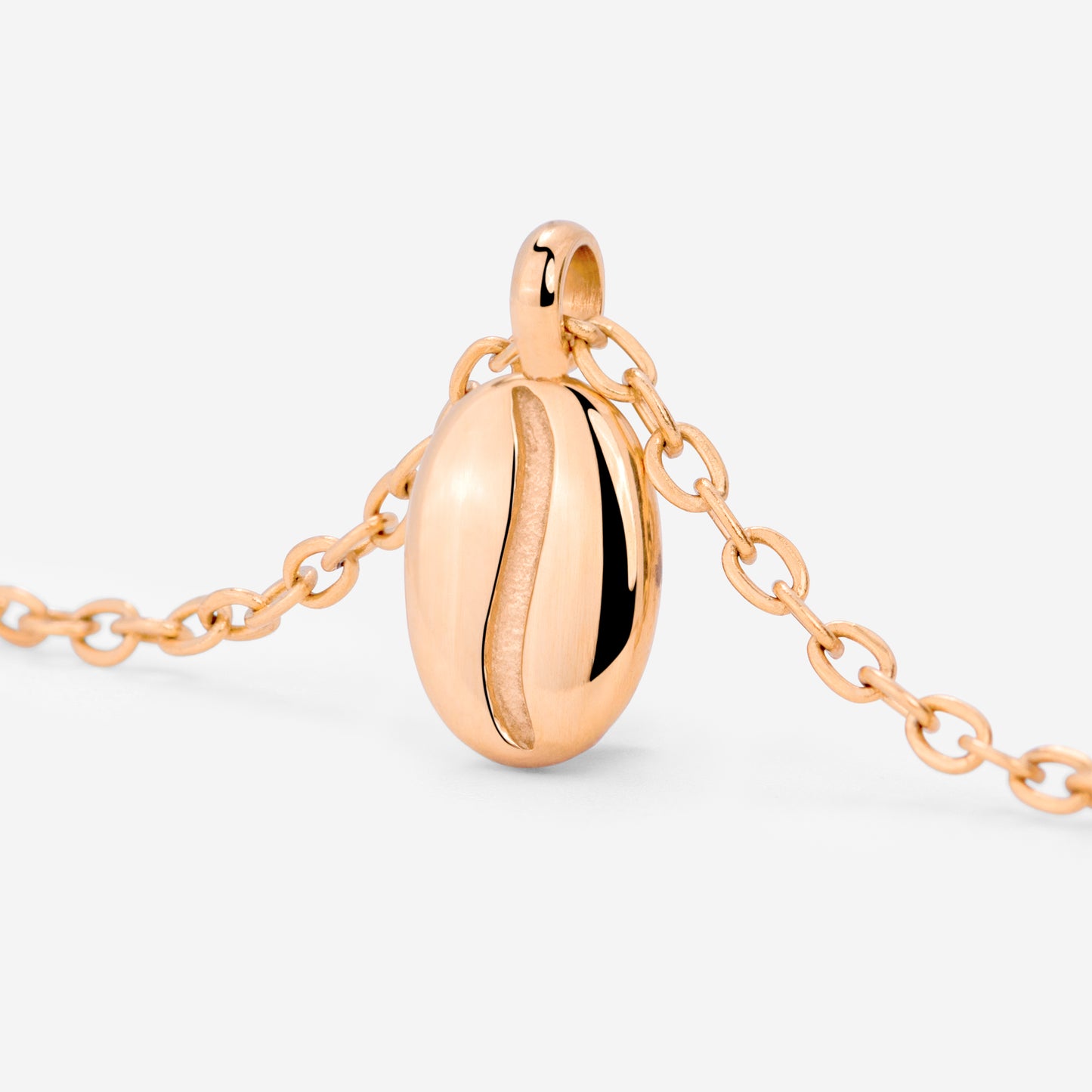 Golden Bean Necklace Rose Gold