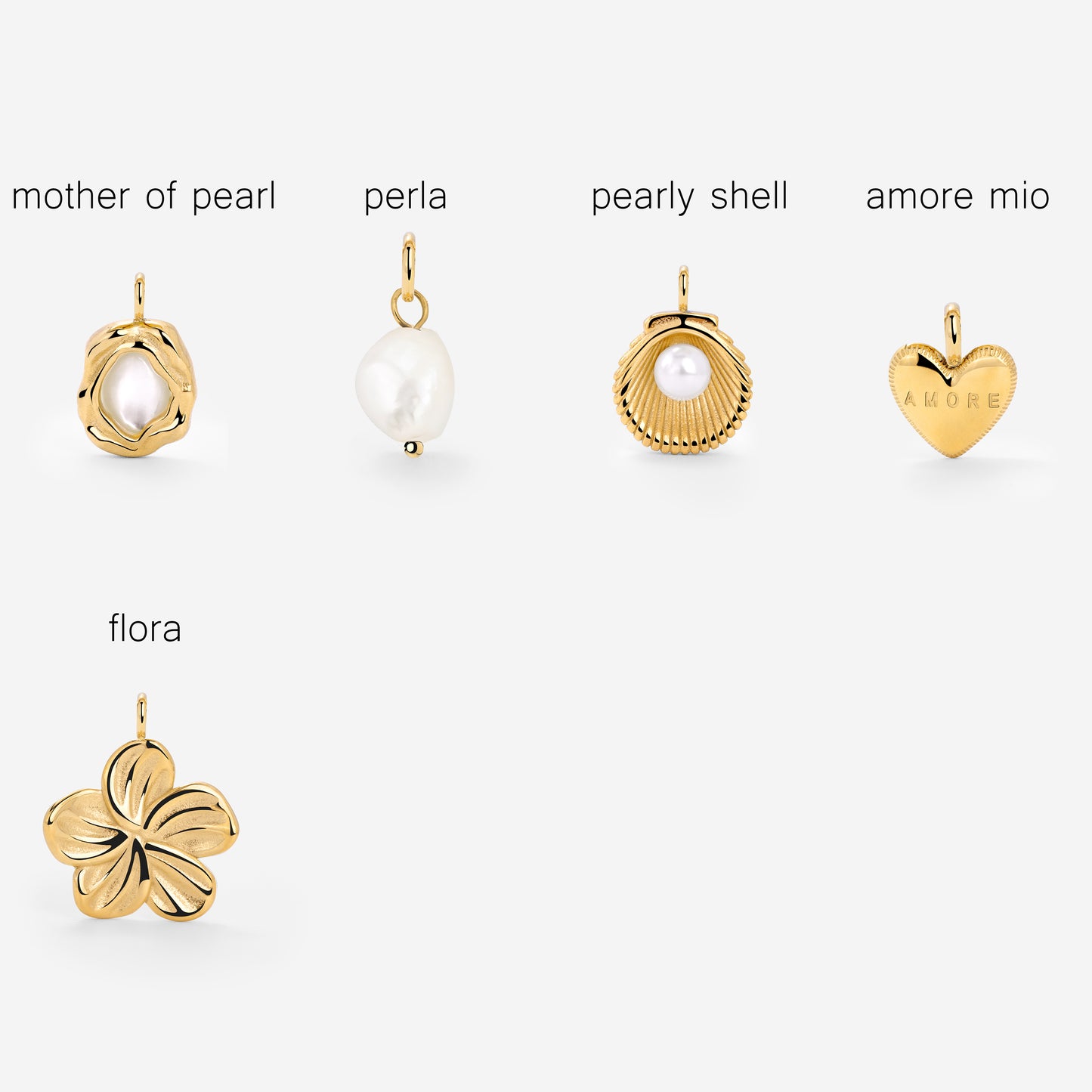 Oval Links Charm Necklace Set