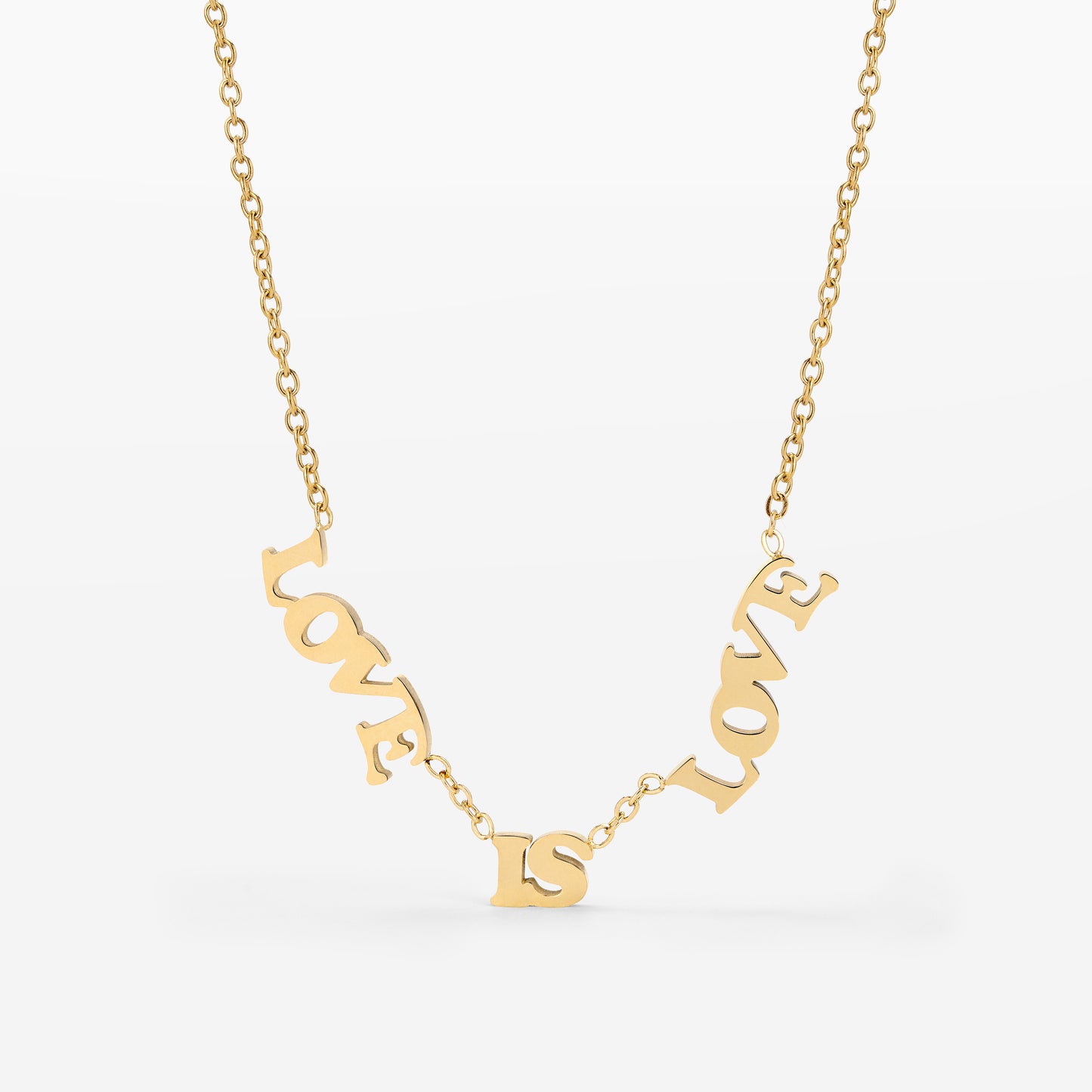 Love is Love Necklace Gold
