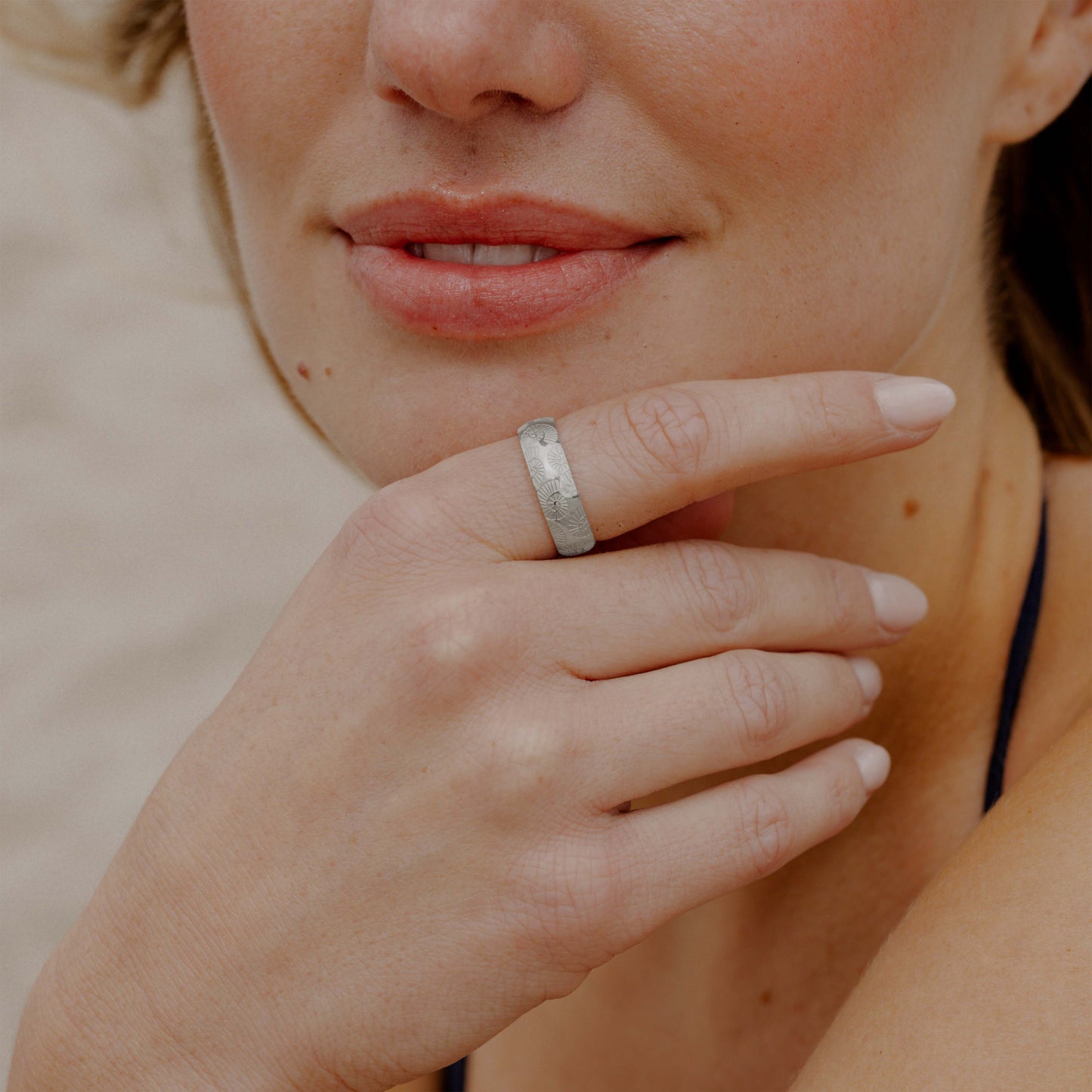 Ammonite Shell Ring Silver