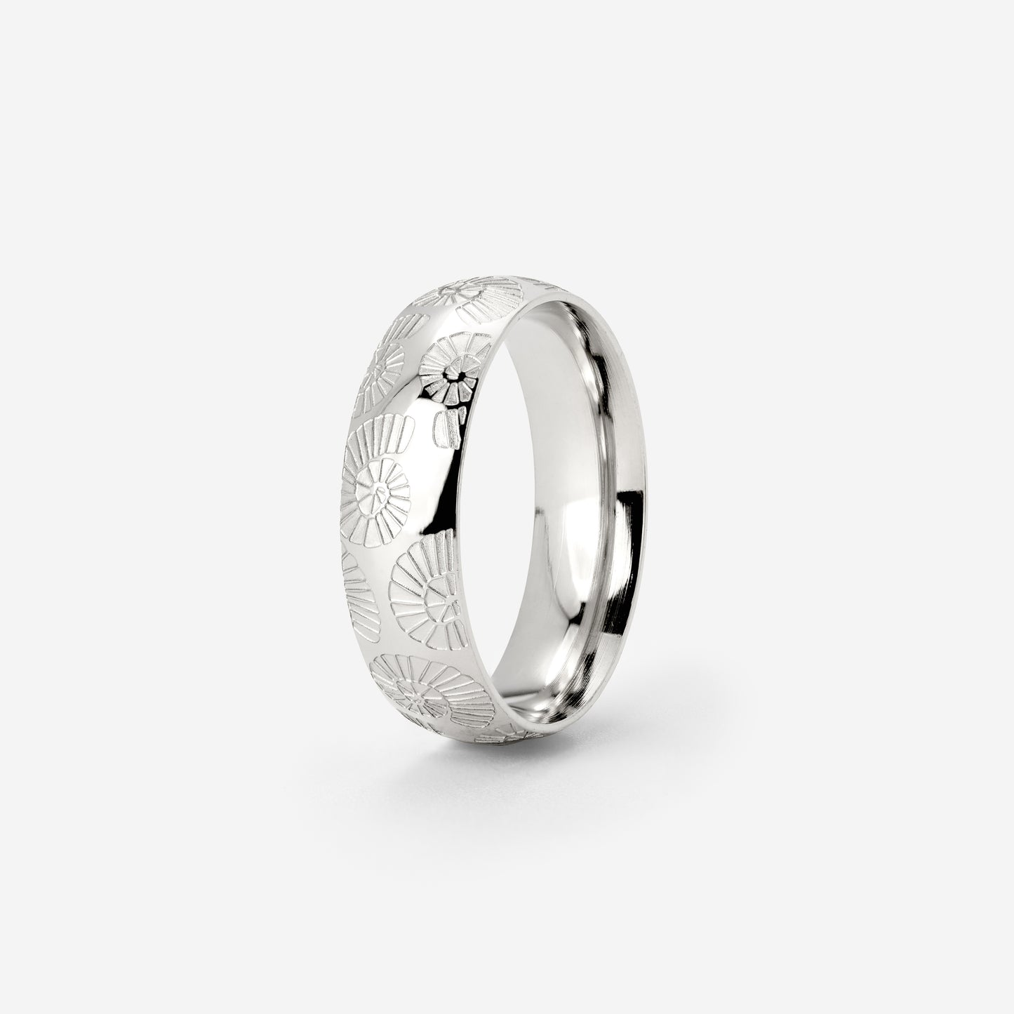 Ammonite Shell Ring Silver