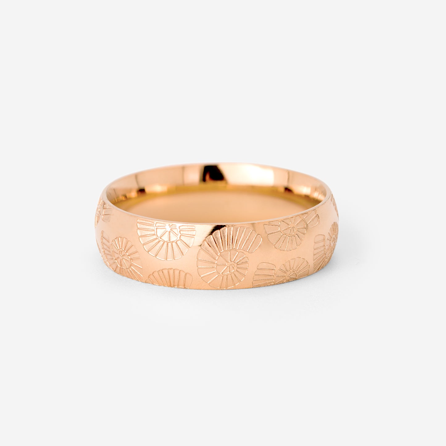 Ammonite Shell Ring Rose Gold