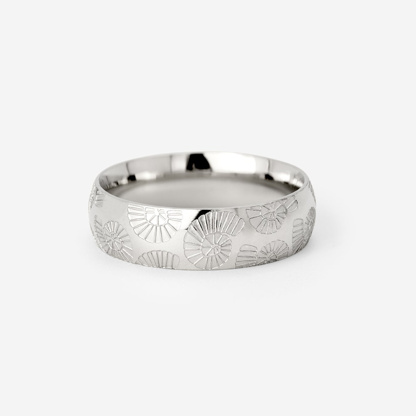 Ammonite Shell Ring Silver