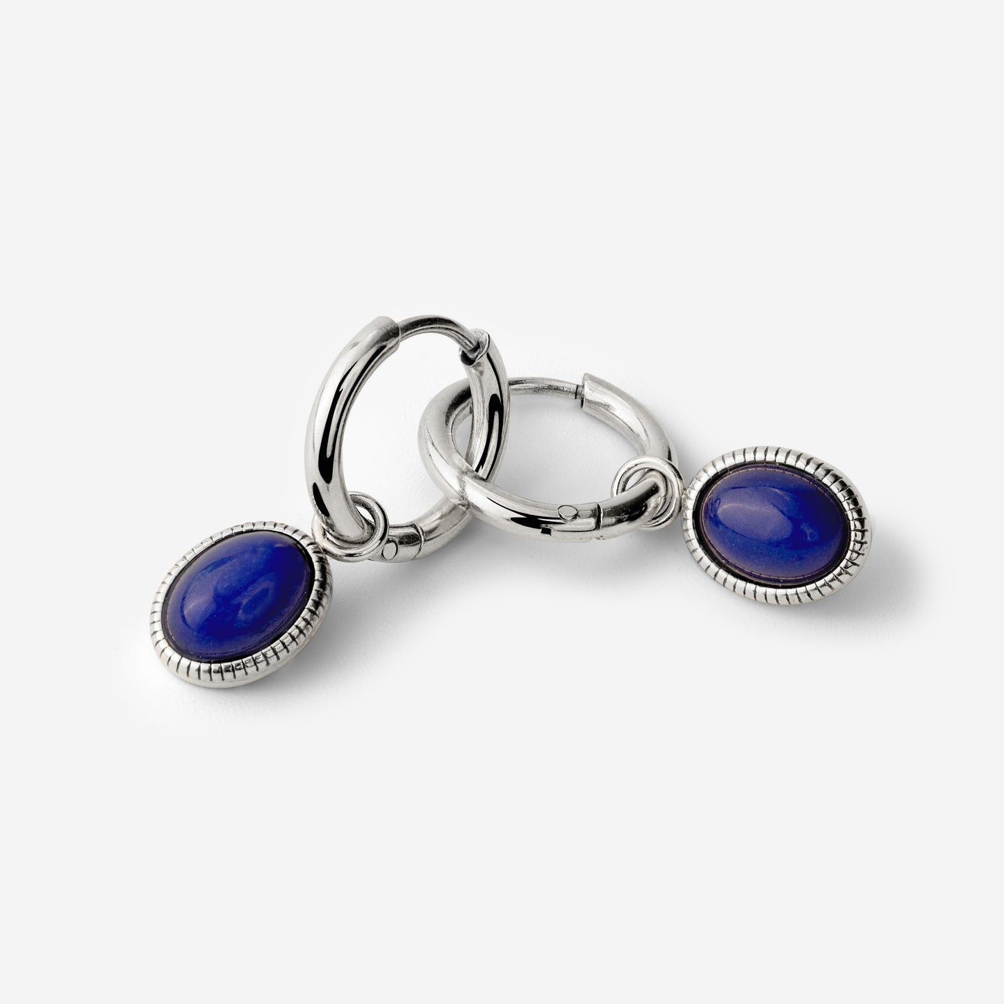 Deep Sea Hoop Set Small Silver