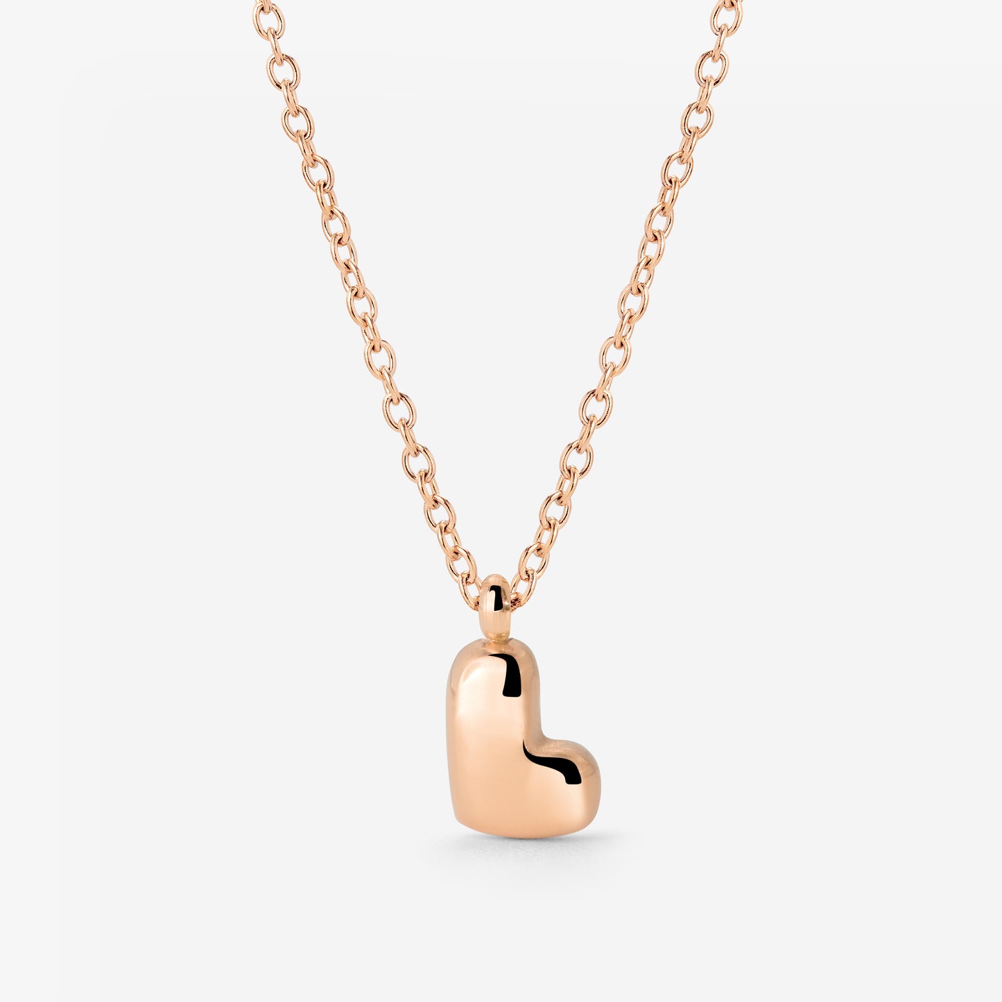 Bubble Letter Necklace Rose Gold