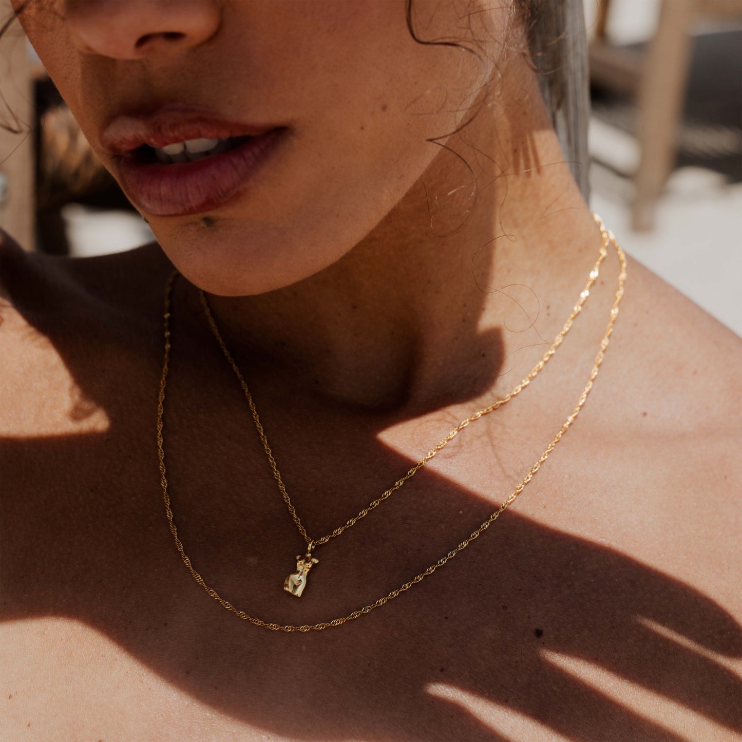 Slim Singapore Necklace Gold