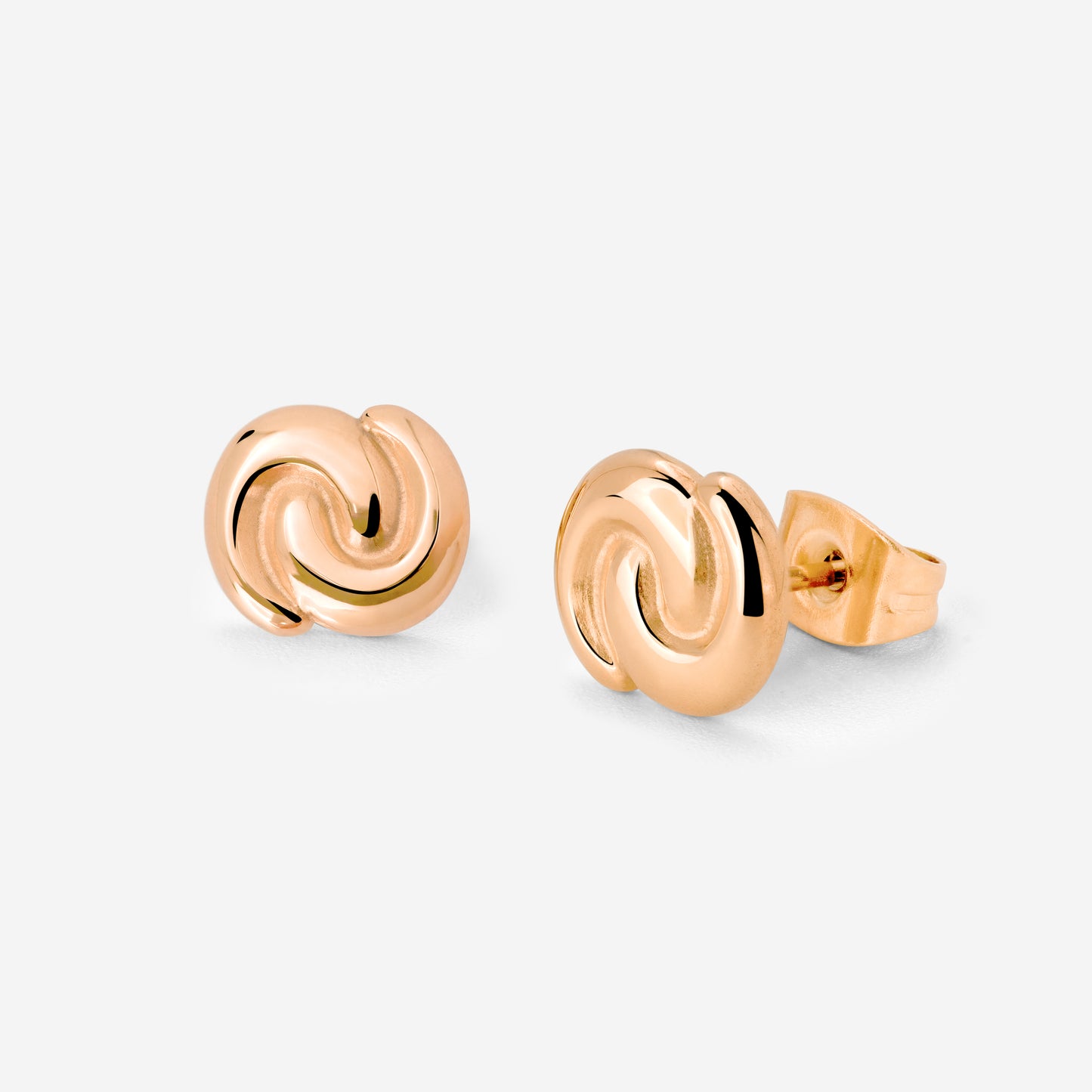 Tides of Time Studs Rose Gold
