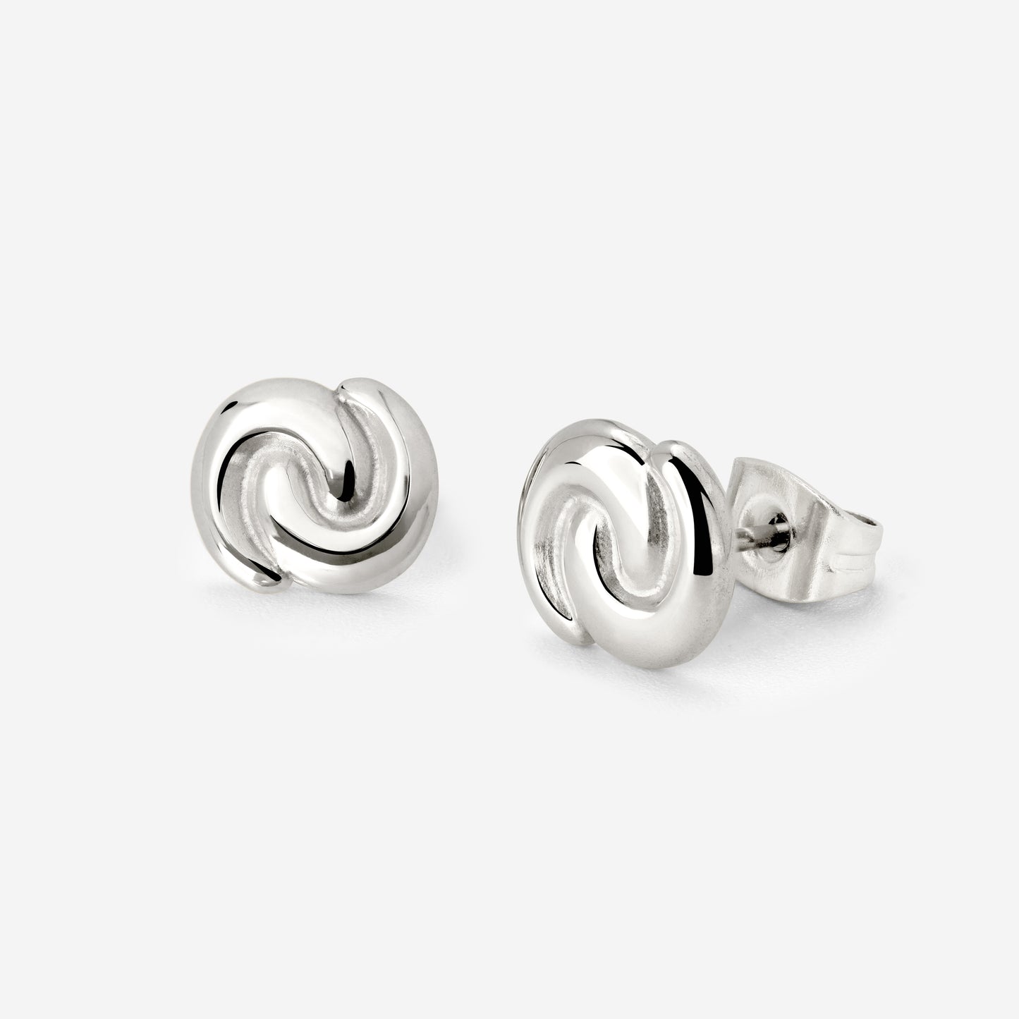 Tides of Time Studs Silver