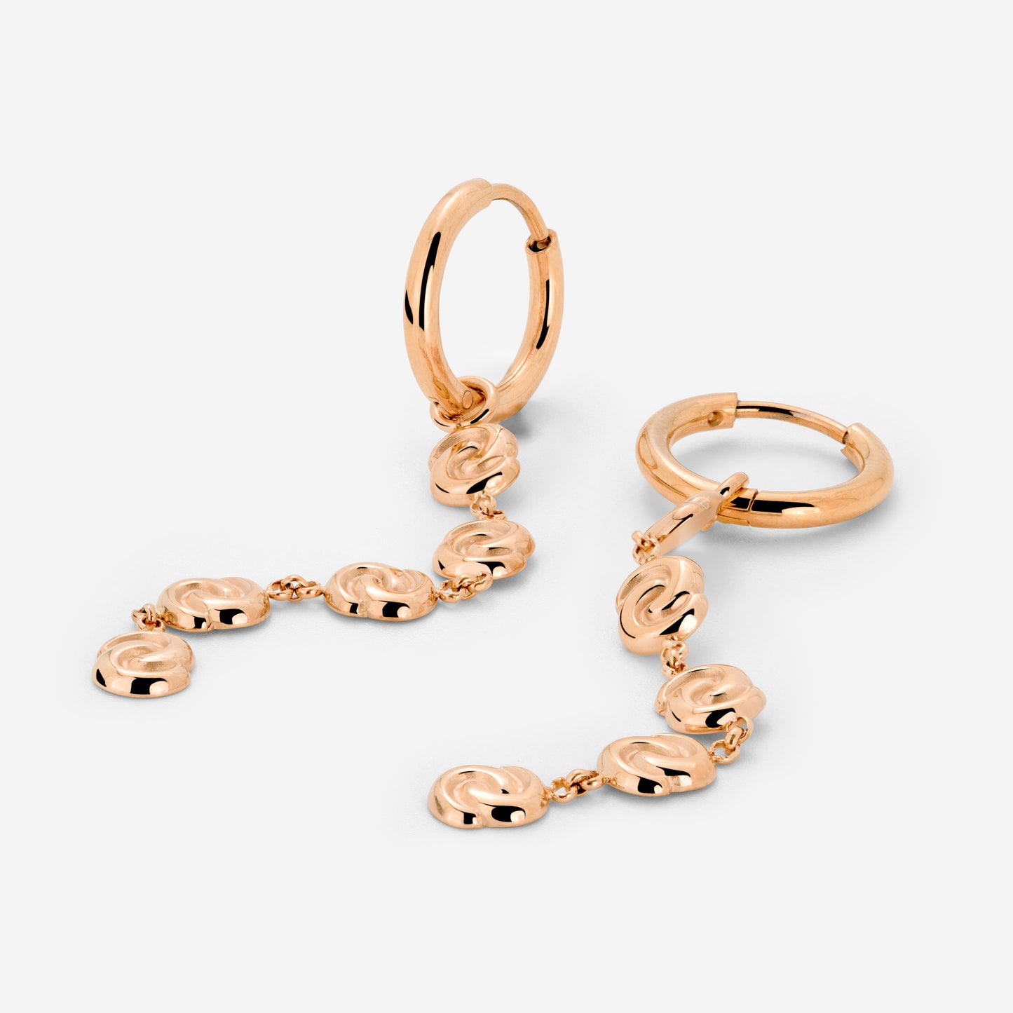 Tides of Time Hoop Set Small Rose Gold