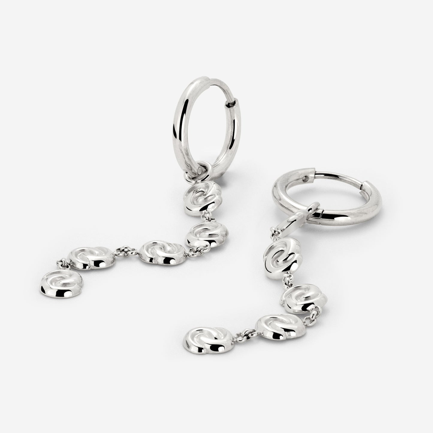Tides of Time Hoop Set Small Silver