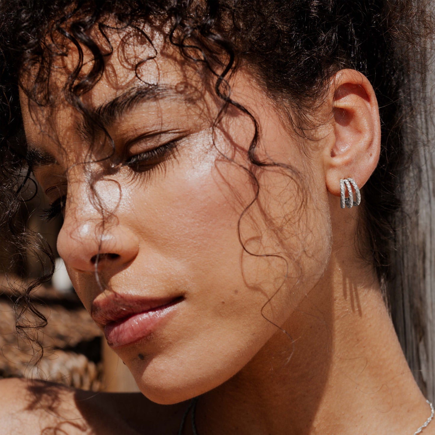 Triple Trouble Studs Silver