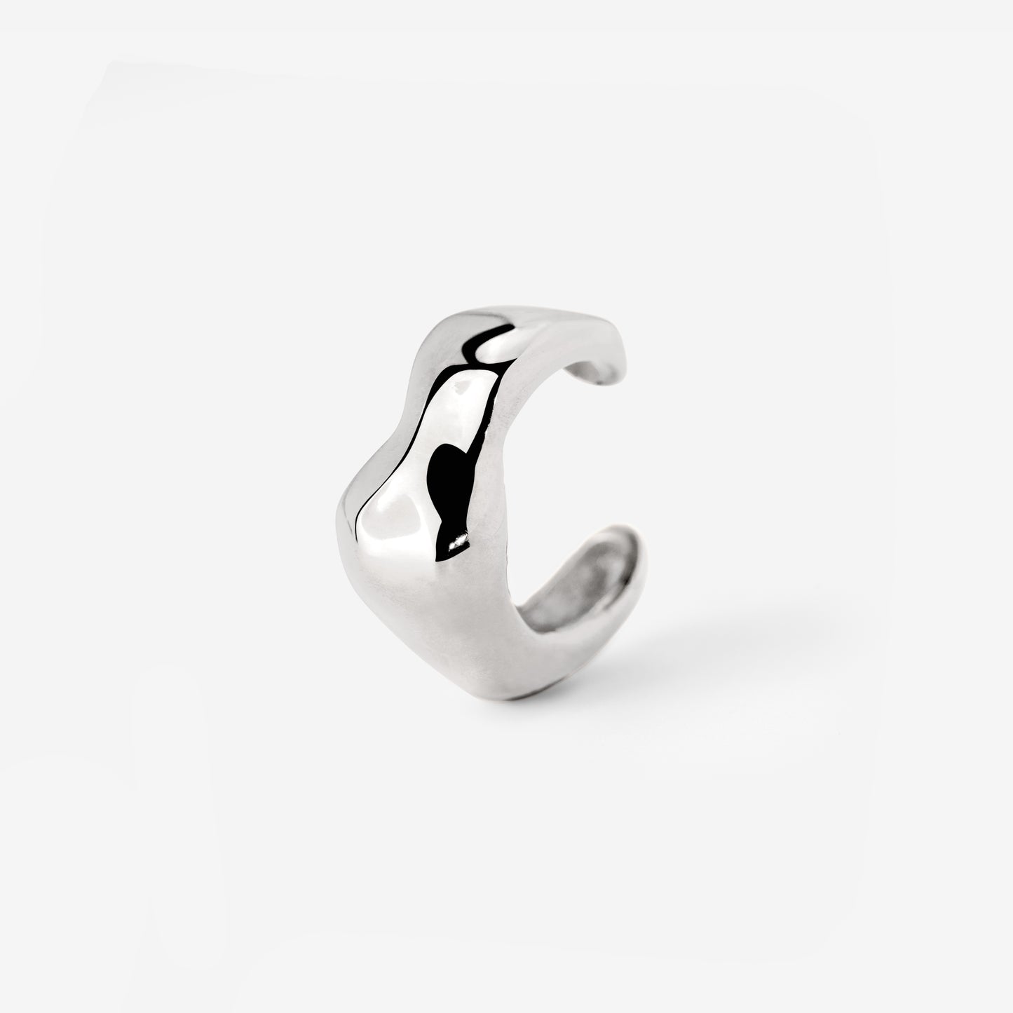 Colorful Conny Ear Cuff Silver