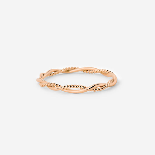 Curly Twist Ring Rose Gold
