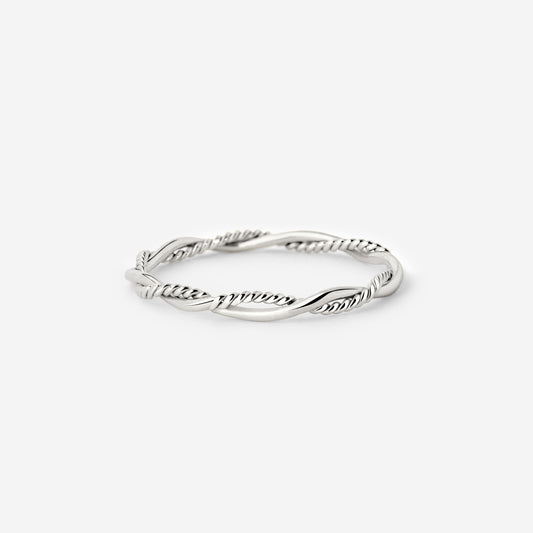 Curly Twist Ring Silver