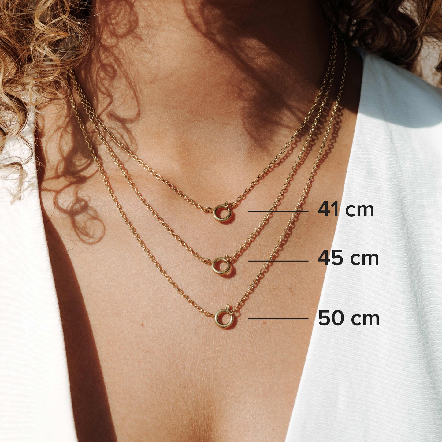 Oval Links Charm Necklace Rose Gold