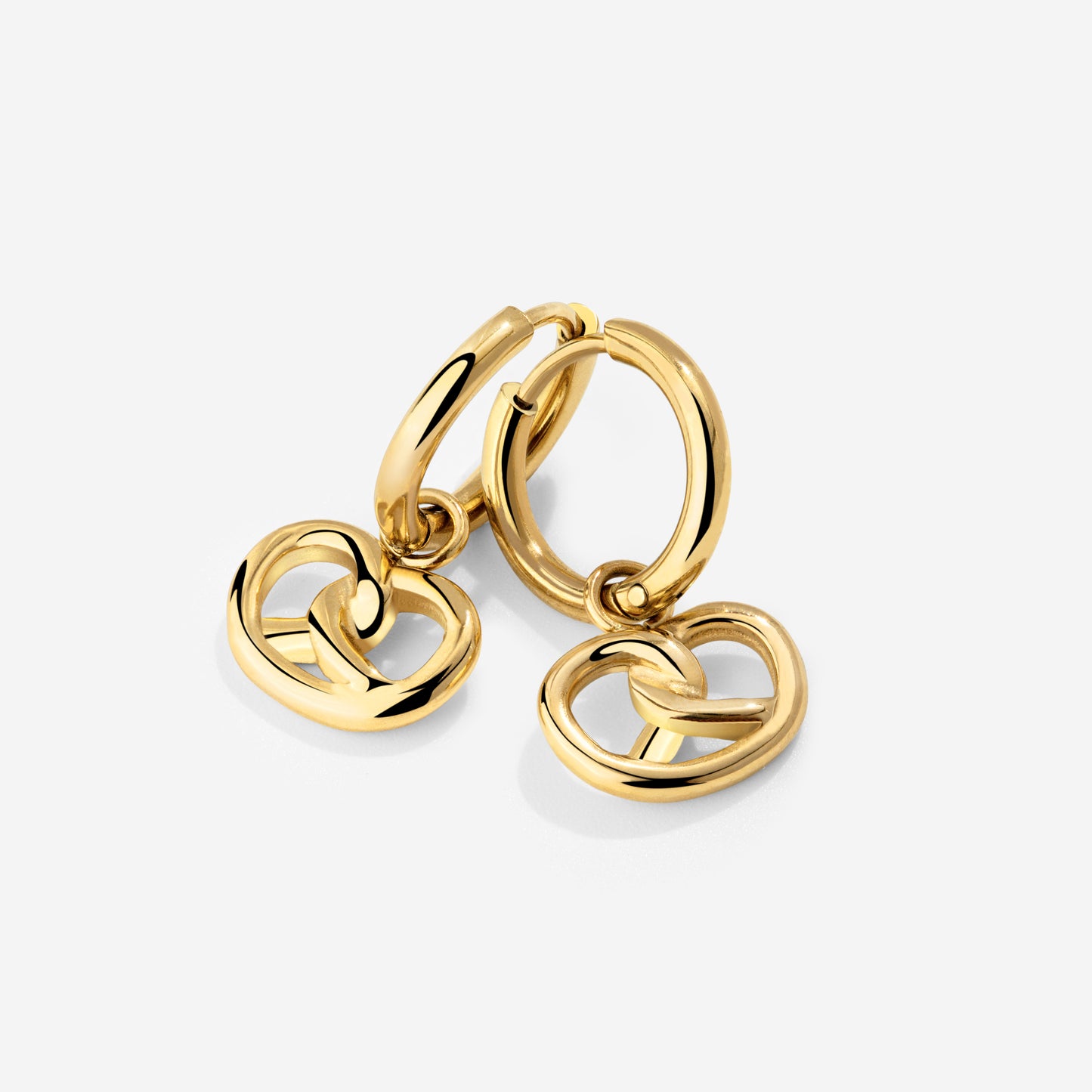 Pretzel Babe Hoop Set Small Gold