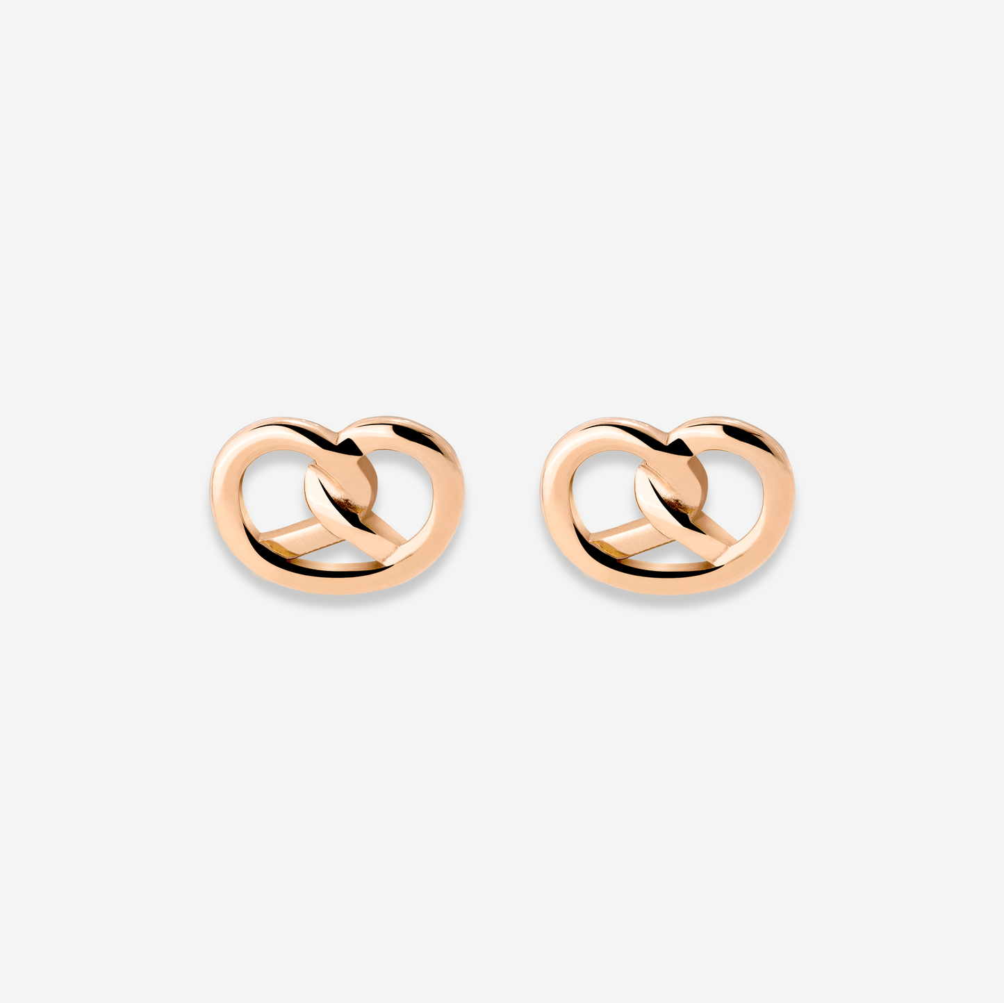 Pretzel Babe Studs Rose Gold