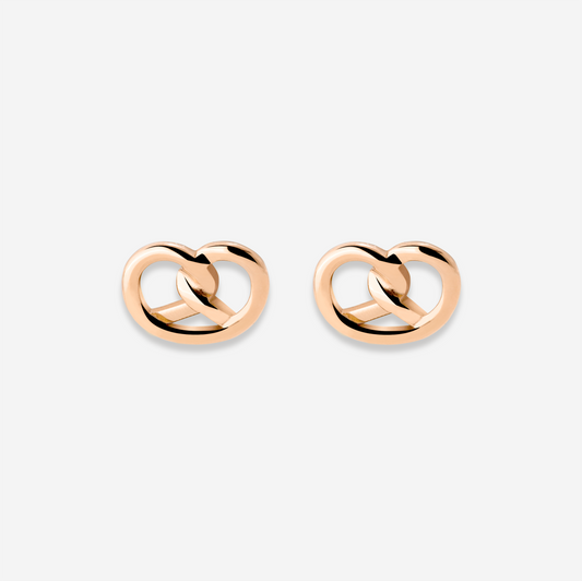 Pretzel Babe Studs Rose Gold