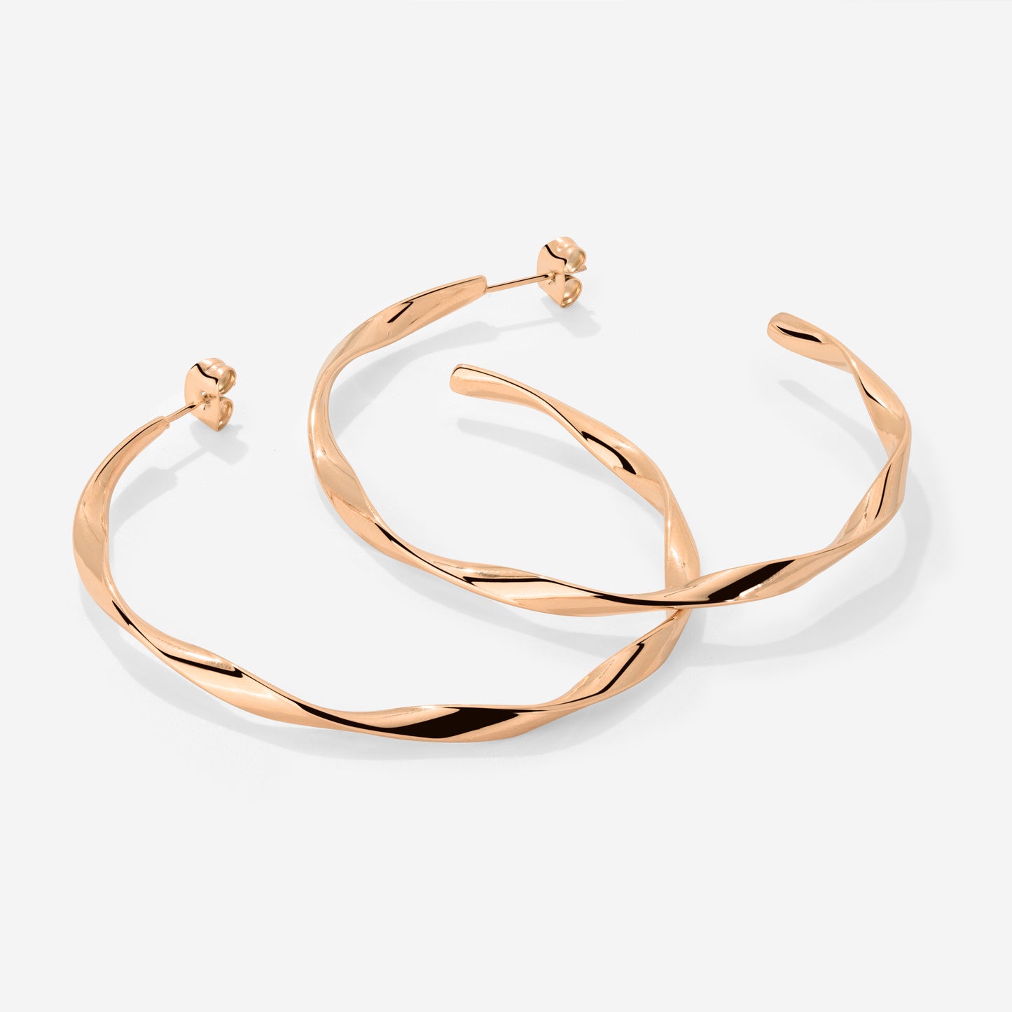 Sahira Hoop Studs Large Rose Gold
