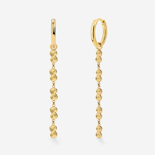 Serpent's Whisper Hoop Set Small Gold