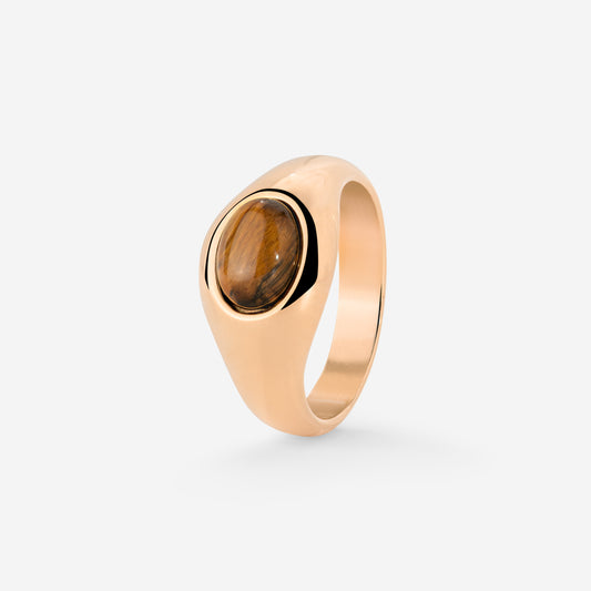 Tiger's Eye Ring Rose Gold