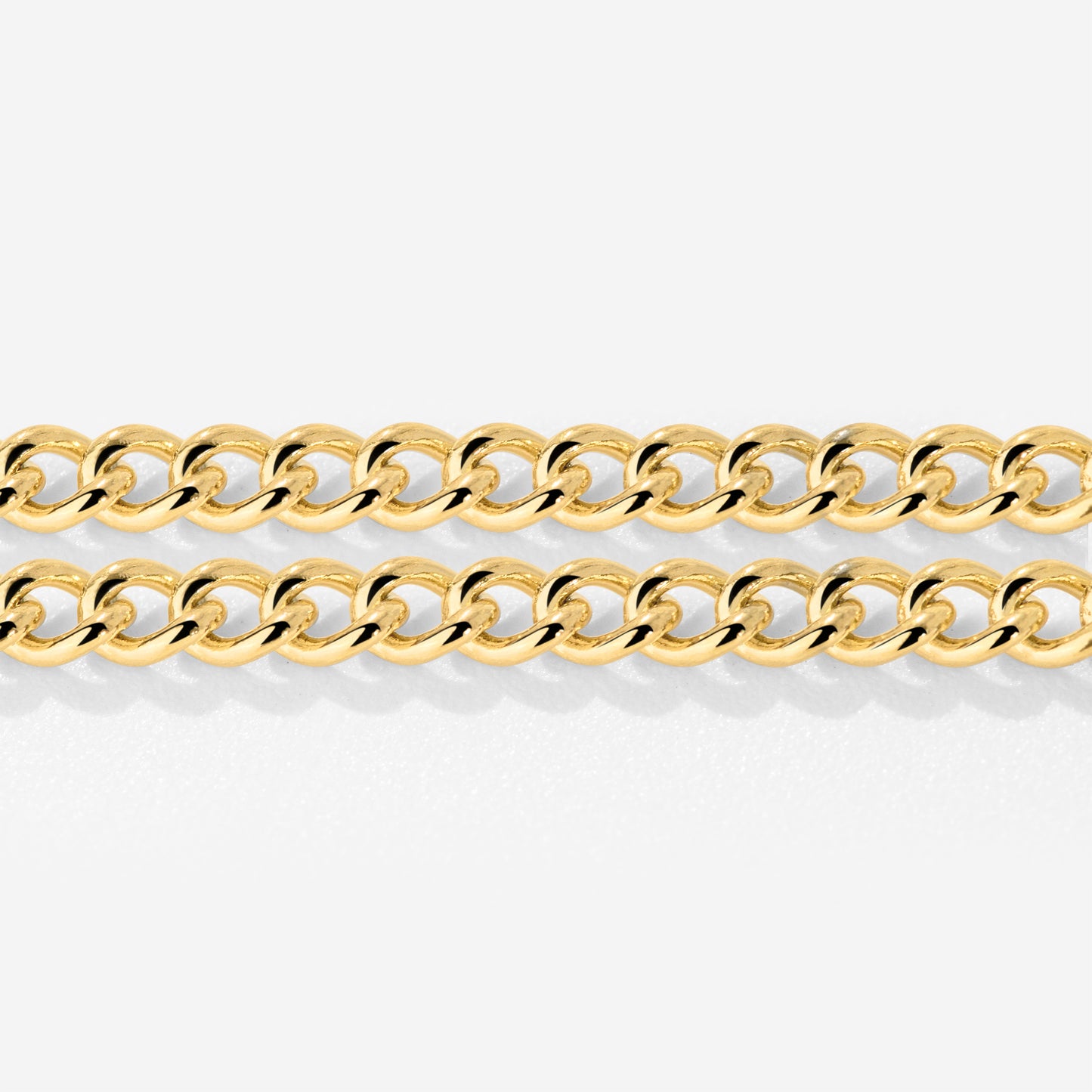 Curb Chain Double Bracelet Gold