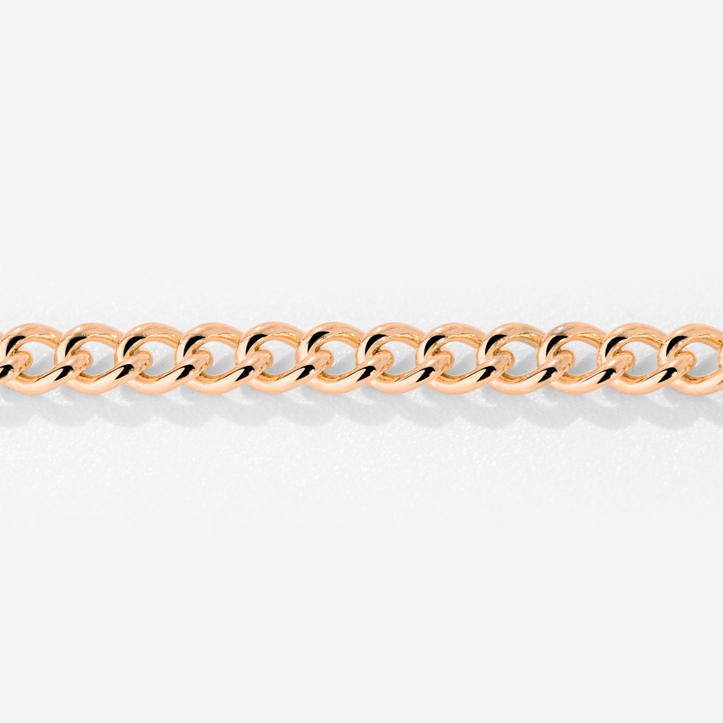 Curb Chain Necklace Rose Gold