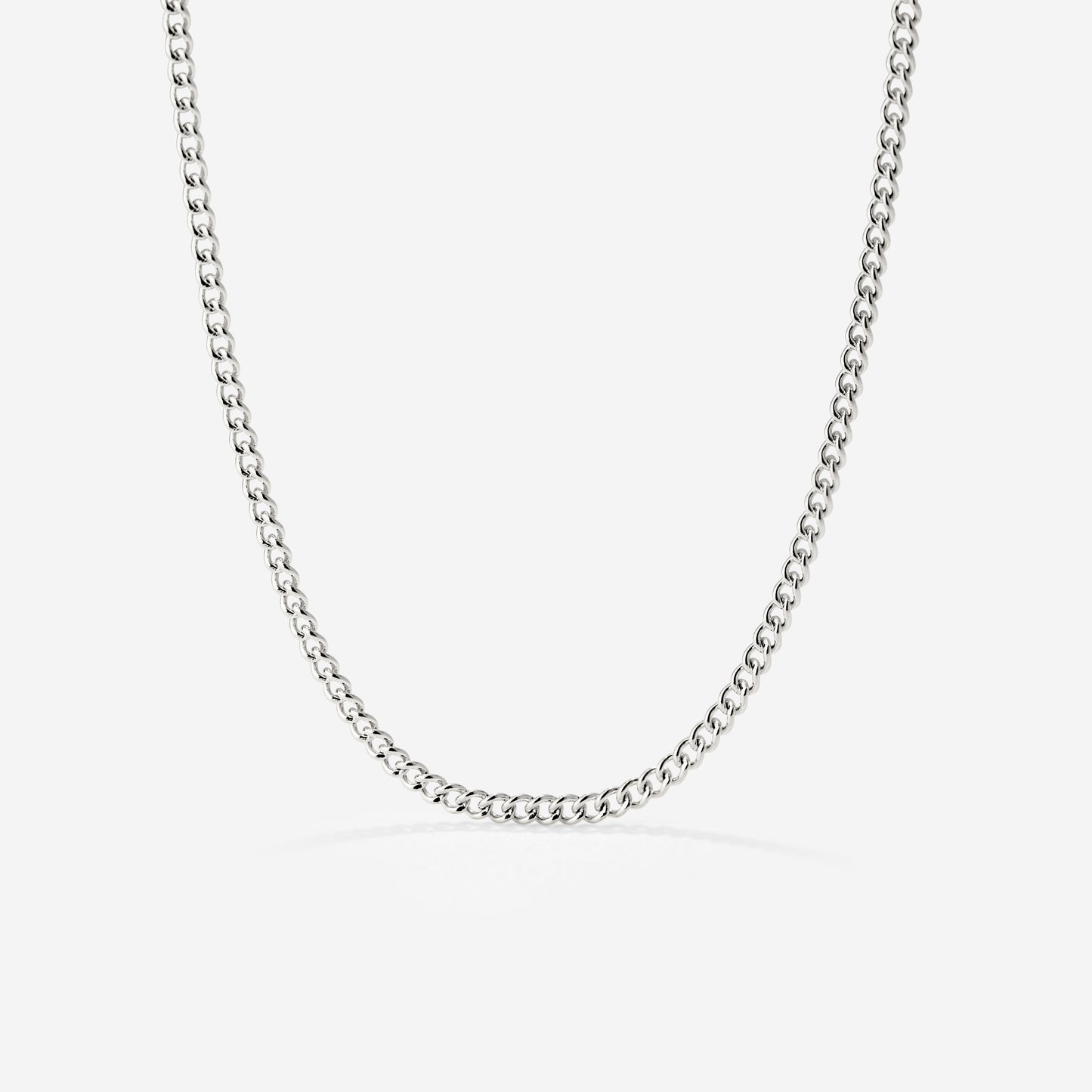 Curb Chain Necklace Silver