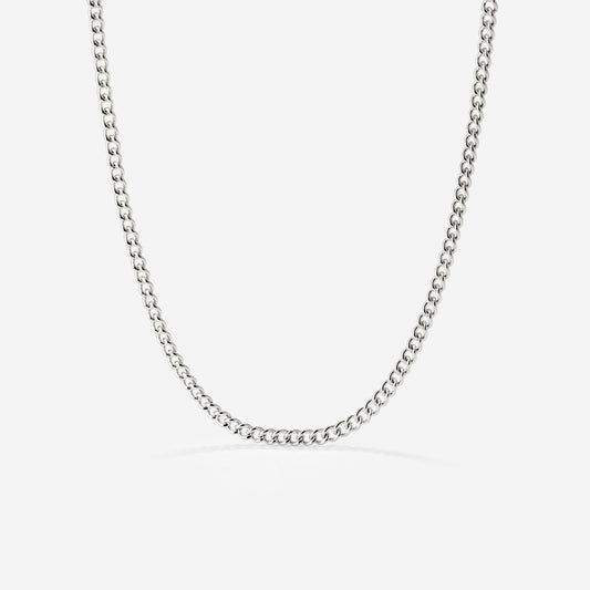 Curb Chain Necklace Silver