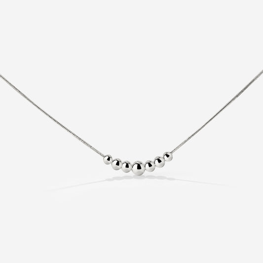 Curvy Beads Choker Silver