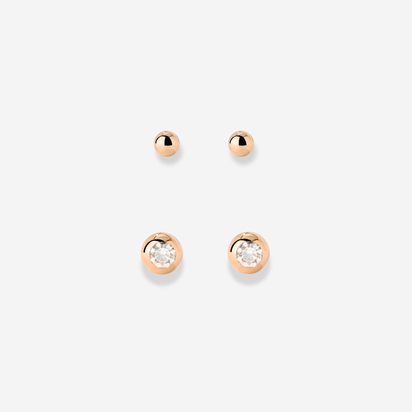 Delicate Gleam Stud Bundle Rose Gold