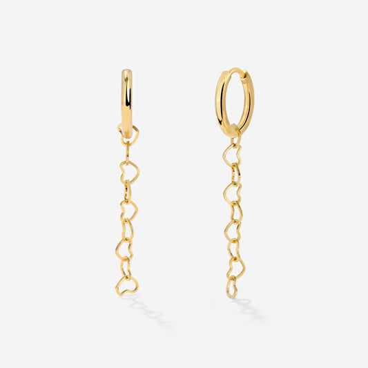 Heart after Heart Hoop Set Small Gold