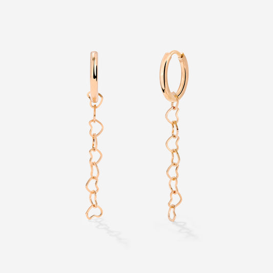 Heart after Heart Hoop Set Small Rose Gold
