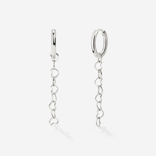 Heart after Heart Hoop Set Small Silver