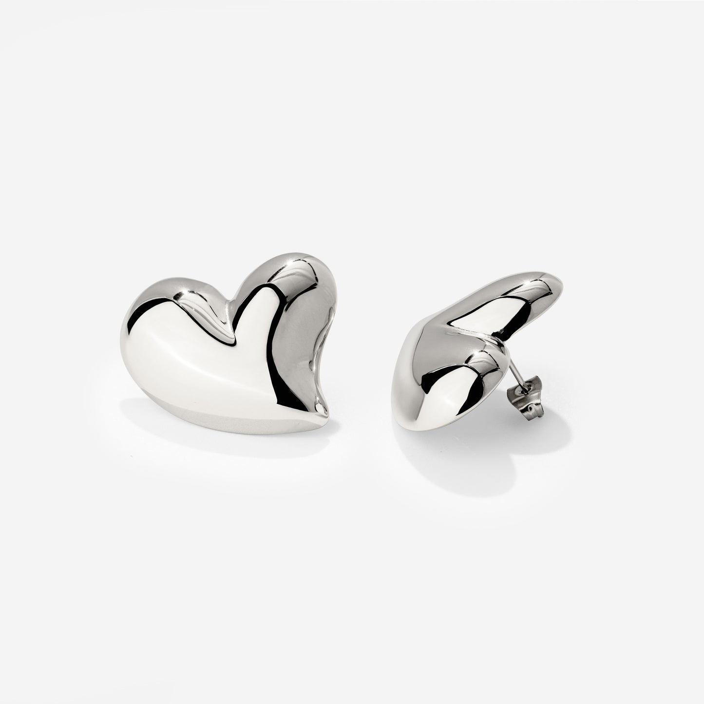 Heartie Studs Silver