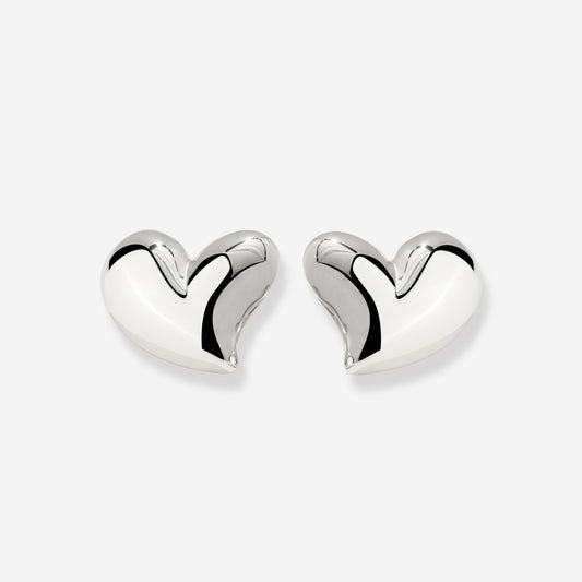 Heartie Studs Silver